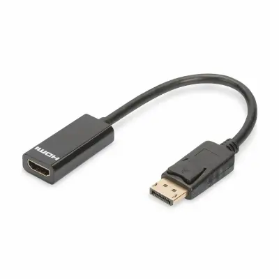 Digitus AK-340400-001-S DisplayPort / HDMI adapter [1x moški konektor DisplayPort - 1x ženski konektor HDMI] črna  15.00 cm