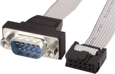 renkforce D-SUB povezovalni kabel z ženskim konektorjem in tračnim kablom 0\,26 m D-SUB priključni kabel\, vsebina: 1 kos