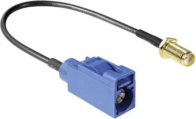 Antenski kabel\, ženski konektor SMA za vgradnjo v ženski konektor FAKRA C\, 0\,2 m  Delock