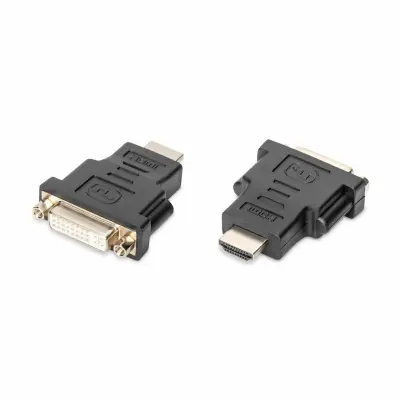 Digitus AK-330505-000-S HDMI / DVI adapter [1x moški konektor HDMI - 1x ženski konektor DVI\, 24 + 5 polov] črna