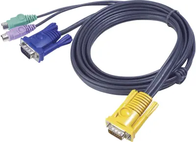 KVM-kabel Aten\, priključek PS/2\, dolžina: 1\,8 m 2L-5202P