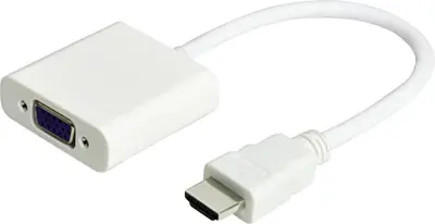 JJ JouJye 2240 HDMI / VGA adapter [1x moški konektor HDMI - 1x ženski konektor VGA] bela  16.00 cm