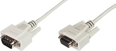 Digitus serijski kabel [1x 9-polni moški konektor D-Sub - 1x 9-polni ženski konektor D-Sub] 5 m bež Serijski kabel [1x D-SUB-vtič 9pol. - 1x D-SUB-vti