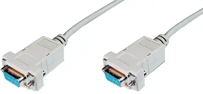 Digitus serijski kabel [1x 9-polni ženski konektor D-Sub - 1x 9-polni ženski konektor D-Sub] 3 m bež Digitus serijski kabel s D-sub 9polni./DSUB 9-pol