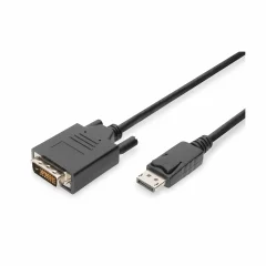 Digitus DisplayPort / DVI adapterski kabel DisplayPort  vtič\, DVI-D 24+1-polni vtič 3.00 m črna AK-340306-030-S  DisplayPort kabel