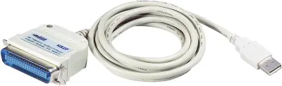Adapter Aten\, moški konektor USB 2.0 tipa A/ženski konektorCentronics\, bele barve\, 1\,8 m UC1284B-AT