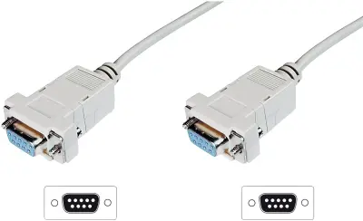 Digitus serijski kabel [1x 9-polni ženski konektor D-Sub - 1x 9-polni ženski konektor D-Sub] 1.8 m bež Serijski kabel [1x D-SUB-vtičnica 9pol. - 1x D-