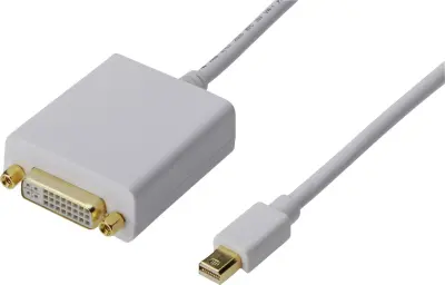 Digitus AK-340406-001-W DisplayPort / DVI adapter [1x moški konektor mini Displayport - 1x ženski konektor DVI\, 24 + 5 polov] bela  15.00 cm