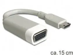 Delock 65471 HDMI / VGA adapter [1x moški konektor mini HDMI tipa C - 1x ženski konektor VGA] bela  15.00 cm