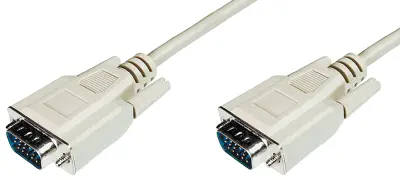 Digitus VGA priključni kabel VGA 15-polni vtič\, VGA 15-polni vtič 1.80 m siva AK-310100-018-E lahko se privije VGA kabel