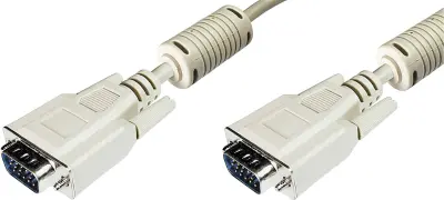 Digitus VGA priključni kabel VGA 15-polni vtič\, VGA 15-polni vtič 15.00 m siva AK-310103-150-E pozlačeni konektorji\, lahko se privije VGA kabel