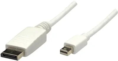 Manhattan Mini-DisplayPort / DisplayPort adapterski kabel mini DisplayPort  vtič\, DisplayPort  vtič 2.00 m bela 324748-CG  DisplayPort kabel
