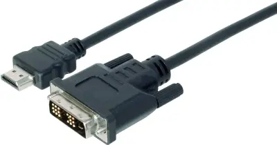 Digitus HDMI / DVI adapterski kabel HDMI-A  vtič\, DVI-D 18+1-polni vtič 2.00 m črna AK-330300-020-S lahko se privije HDMI kabel