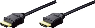 Digitus HDMI priključni kabel HDMI-A  vtič\, HDMI-A  vtič 2.00 m črna AK-330114-020-S 4K UHD\, pozlačeni konektorji HDMI kabel