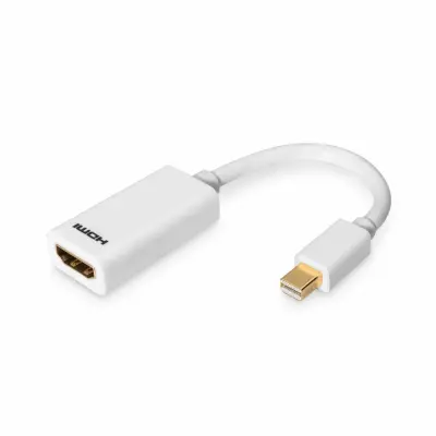 Digitus AK-340411-001-W DisplayPort / HDMI adapter [1x moški konektor mini Displayport - 1x ženski konektor HDMI] bela  15.00 cm