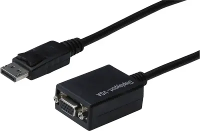 Digitus AK-340403-001-S DisplayPort / VGA adapter [1x moški konektor DisplayPort - 1x ženski konektor VGA] črna  15.00 cm