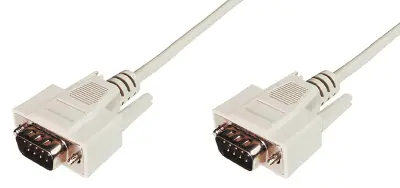 Digitus serijski priključni kabel [1x 9-polni moški konektor D-Sub - 1x 9-polni moški konektor D-Sub] 3.00 m bež