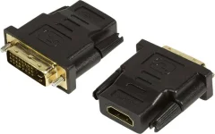 LogiLink AH0001 HDMI / DVI adapter [1x ženski konektor HDMI - 1x moški konektor DVI\, 24 + 1 polov] črna