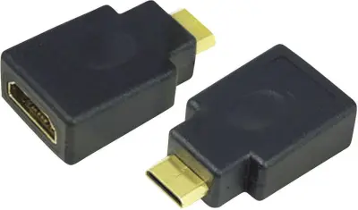 LogiLink AH0009 HDMI adapter [1x moški konektor mini HDMI tipa C - 1x ženski konektor HDMI] črna pozlačeni konektorji