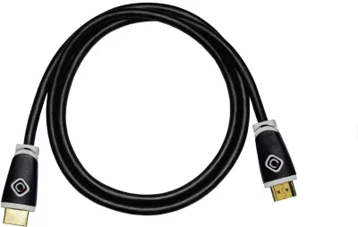 Oehlbach HDMI priključni kabel HDMI-A  vtič\, HDMI-A  vtič 2.50 m črna 128 avdio povratni kanal\, pozlačeni konektorji\, Ultra HD (4k) HDMI HDMI kabel