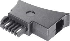 Basetech telefon adapter [1x telefonski moški konektor avstrija (TST) - 1x RJ11 vtič 6p4c]  črna
