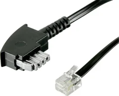 Priključni kabel za faks [1x TAE-N-vtič - 1x RJ12-vtič 6p6c] 6 m črne barve Basetech