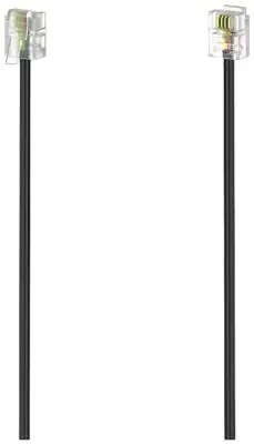 Hama telefon priključni kabel [1x RJ11 vtič 6p4c - 1x RJ11 vtič 6p4c] 10 m črna
