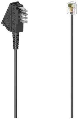 Hama telefon priključni kabel [1x moški konektor TAE-N - 1x RJ11 vtič] 6 m črna