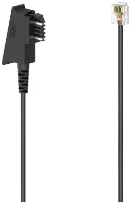 Hama telefon priključni kabel [1x moški konektor TST - 1x RJ12 vtič 6p6c] 3 m črna