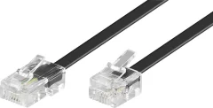 ISDN priključni kabel [1x RJ45 vtič 8p4c - 1x RJ11 vtič 6p4c] 15 m črne barve Basetech