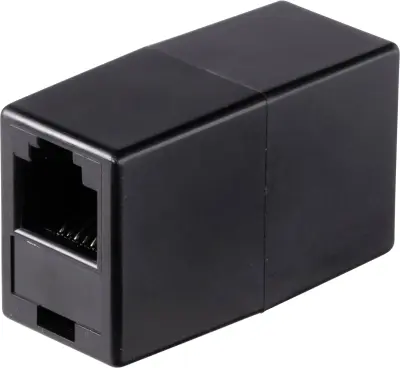 Renkforce telefon adapter [1x RJ12 vtičnica 6p6c - 1x RJ12 vtičnica 6p6c]  črna