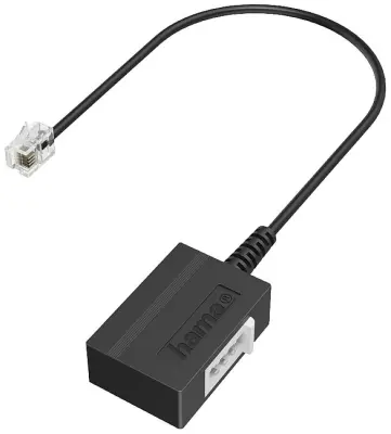 Hama telefon priključni kabel [1x RJ11 vtič 6p4c - 1x ženski konektor TAE-F] 0.2 m črna