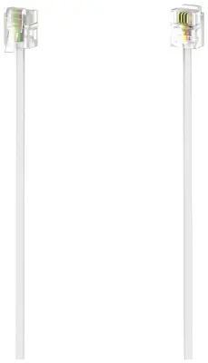 Hama telefon priključni kabel [1x RJ11 vtič 6p4c - 1x RJ11 vtič 6p4c] 10 m bela