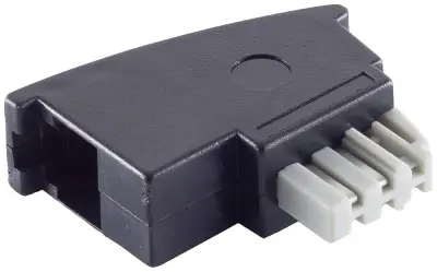 Shiverpeaks faks adapter [1x moški konektor TAE-N - 1x RJ11 vtičnica 6p4c]  črna
