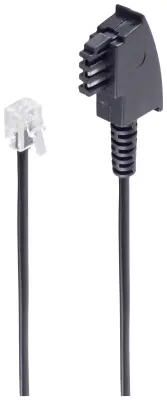 Shiverpeaks BASIC-S TAE F konektor - Western konektor 6/4, UNIVERSAL (Uvoz/Siemens+Telecom) 6 m Shiverpeaks telefon kabel [1x moški konektor TAE-F - 1