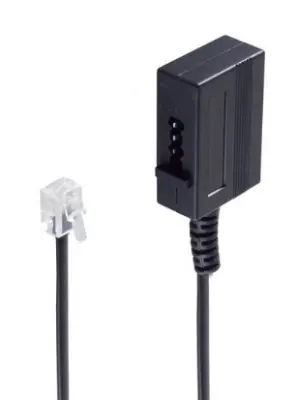 Shiverpeaks faks adapter [1x RJ11 vtič 6p4c - 1x ženski konektor TAE-N] 0.2 m črna