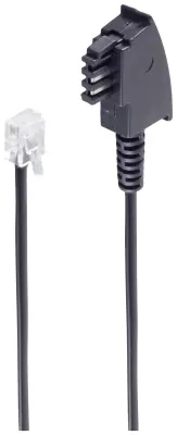 Shiverpeaks DSL priključni kabel [1x moški konektor TAE-F - 1x RJ11 vtič 6p2c] 10 m črna