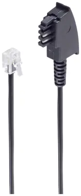 Shiverpeaks BASIC-S TAE F konektor - Western konektor 6/4, UNIVERSAL (Uvoz/Siemens+Telecom) 10 m Shiverpeaks telefon kabel [1x moški konektor TAE-F -