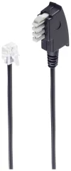 Shiverpeaks faks priključni kabel [1x moški konektor TAE-N - 1x RJ11 vtič 6p2c] 3 m črna