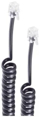 Shiverpeaks telefonska slušalka priključni kabel [1x RJ10 vtič 4p4c - 1x RJ10 vtič 4p4c] pozlačeni konektorji 7.5 m črna