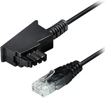 Maxtrack telefon priključni kabel [1x moški konektor TAE-F - 1x LAN (10/100 MBit/s)] 15 m črna