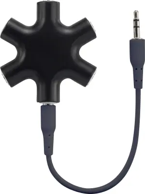 SpeaKa Professional SP-7870556 klinker avdio Y-adapter [1x priključna doza za 3,5mm banana moški konektor - 5x priključna doza za 3,5mm banana moški k
