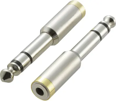 SpeaKa Professional KKA-635 klinken audio adapter [1x klinken vtič 6.35 mm - 1x klinken vtičnica 3.5 mm] srebrne barve