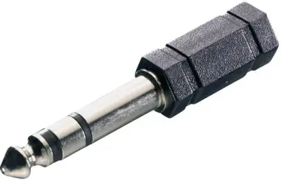 SpeaKa Professional-Audio adapter\, 6.3mm moški JACK konektor/3.5mm ženski JACK konektor