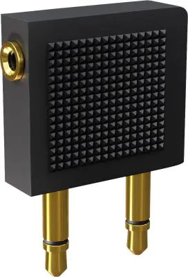 Oehlbach D1C35015 i-Jack AD-Flight klinker avdio Y-adapter [1x priključna doza za 3,5mm banana moški konektor - 2x 3,5mm banana moški konektor] črna