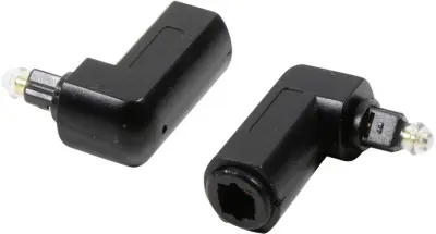 Toslink adapter\, Toslink na Toslink\, pod kotom 90 ° LogiLink CA1017  Toslink avdio adapter  črna