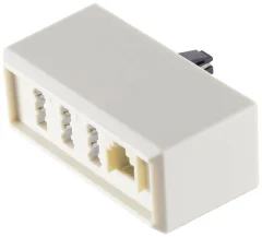 Shiverpeaks telefon adapter [1x moški konektor TAE-F - 2x ženski konektor TAE-NFF\, RJ11 vtičnica 6p4c]  bela
