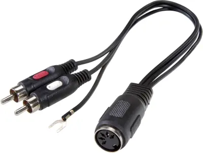 SpeaKa Professional-Audio adapter\, 5-polni diodni ženski konektor (DIN)/2xčinč moški konektor