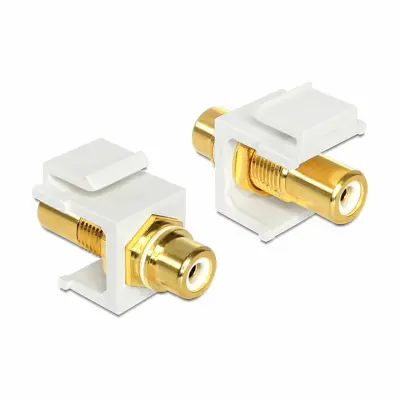 Činč audio adapter [1x činč\, ženski/1x činč\, ženski ]\, bel