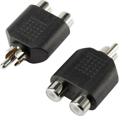 Cinch Avdio Y-Adapter [1x cinch vtič - 2x Cinch vtičnica] črna SpeaKa Professional